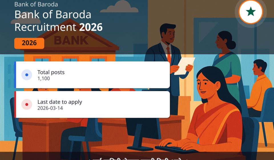 Bank of Baroda भरती 2026 | 1100 जागा | अर्ज करण्याची अंतिम तारीख 14 मार्च 2026