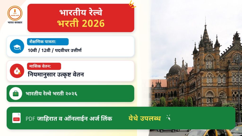 मध्य रेल्वे २,४२४ अप्रेंटिस भरती २०२६: तुमच्या करिअरची सुरुवात